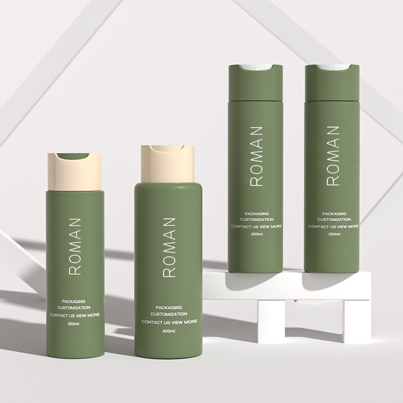 100ml 200ml 250ml 500ml Kozmetik Ambalaj Disk Kapaklı Plastik Pet Şampuan Şişesi Losyon Şişesini Sıkıştırın