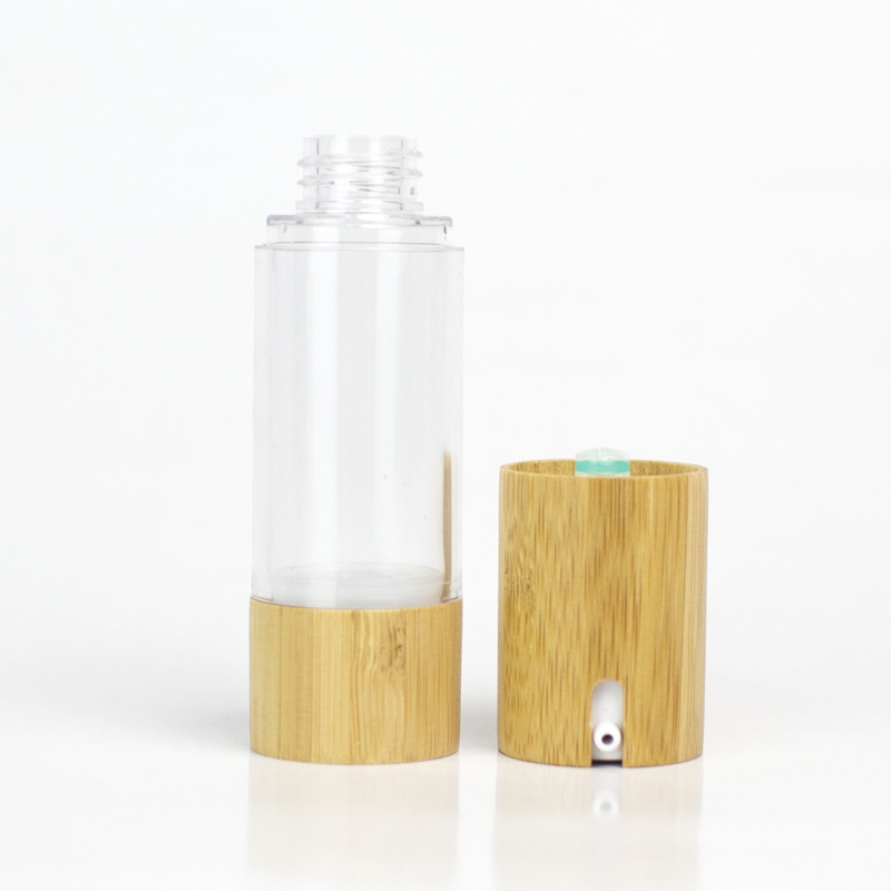 15ml 30ml 50ml Bambu Losyon Havasız Pompa Şişesi 1oz 1.7oz Emülsiyon Göz Kremi Vakum Kozmetik Kabı 15ml 30ml 50ml Bambu Losyon Havasız Pompa Şişesi 1oz 1.7oz Emülsiyon Göz Kremi Vakum Kozmetik Kabı