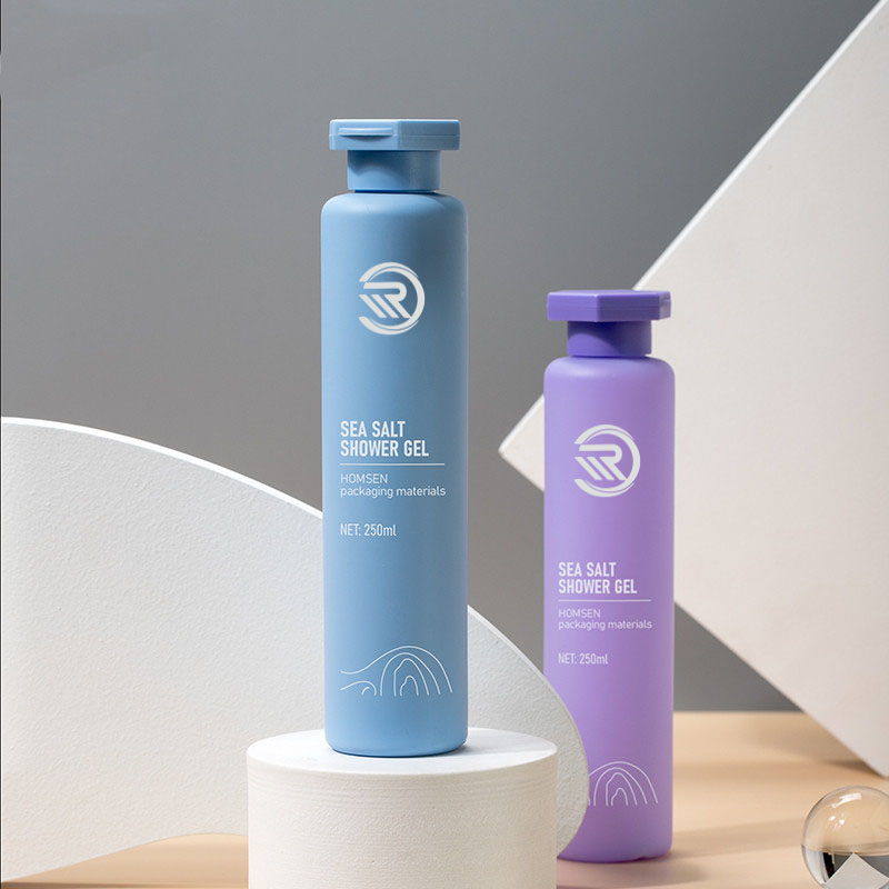 250ml Yuvarlak Kozmetik Konteyner Vücut Yüz Bakımı Saç Yağı Toner Losyon Şişesi Kapaklı