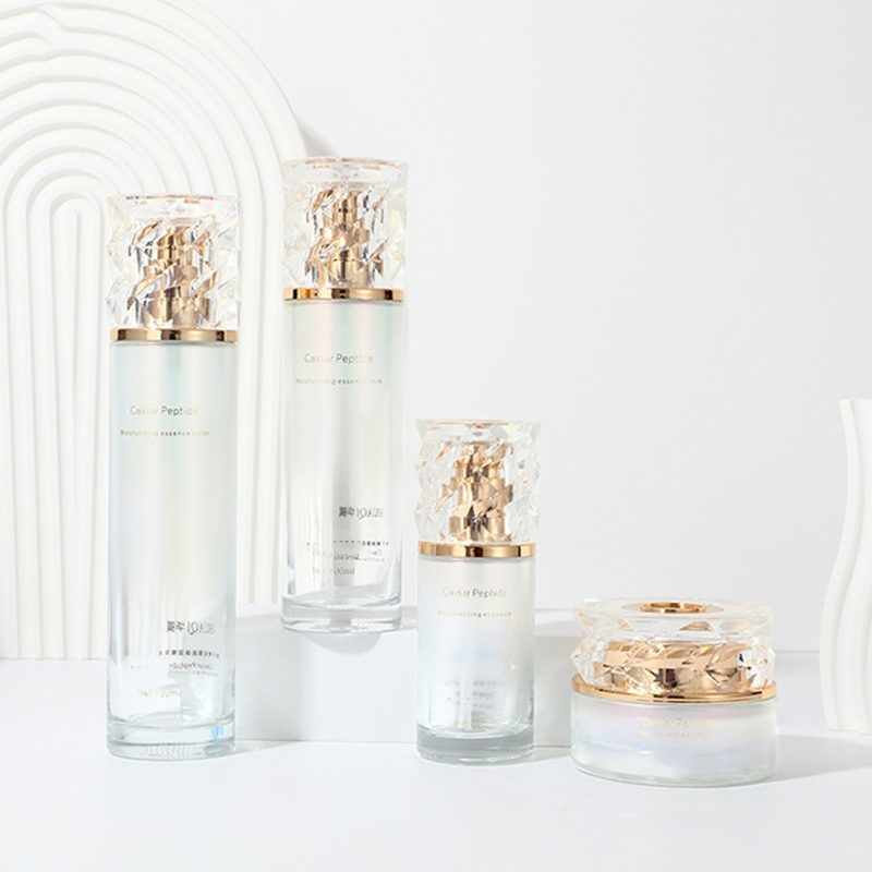 Renkli Degrade Kozmetik Ambalaj Seti Baskılı Boş Yüz Kremi Kavanoz Cilt Bakımı Cam Losyon Pompalı Şişe Renkli Degrade Kozmetik Ambalaj Seti Baskılı Boş Yüz Kremi Kavanoz Cilt Bakımı Cam Losyon Pompalı Şişe