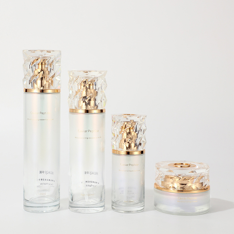 Renkli Degrade Kozmetik Ambalaj Seti Baskılı Boş Yüz Kremi Kavanoz Cilt Bakımı Cam Losyon Pompalı Şişe Renkli Degrade Kozmetik Ambalaj Seti Baskılı Boş Yüz Kremi Kavanoz Cilt Bakımı Cam Losyon Pompalı Şişe