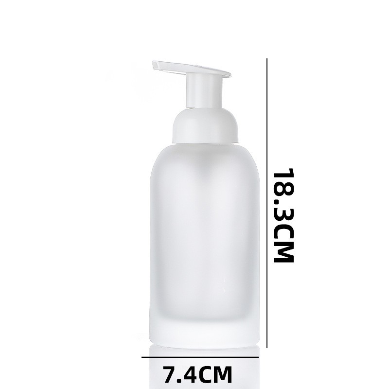 Yeniden Kullanılabilir Buzlu Şeffaf 250ml 375ml Kozmetik Paket Yüz Temizleyici Şampuan Köpük Pompası Cam El Sabunu Şişeleri Yeniden Kullanılabilir Buzlu Şeffaf 250ml 375ml Kozmetik Paket Yüz Temizleyici Şampuan Köpük Pompası Cam El Sabunu Şişeleri