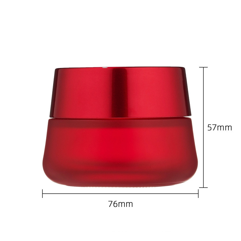 Yuvarlak Kozmetik Kırmızı Krem Kavanoz Boş Cam Krem Kavanoz Yuvarlak Kozmetik Kırmızı Krem Kavanoz Boş Cam Krem Kavanoz