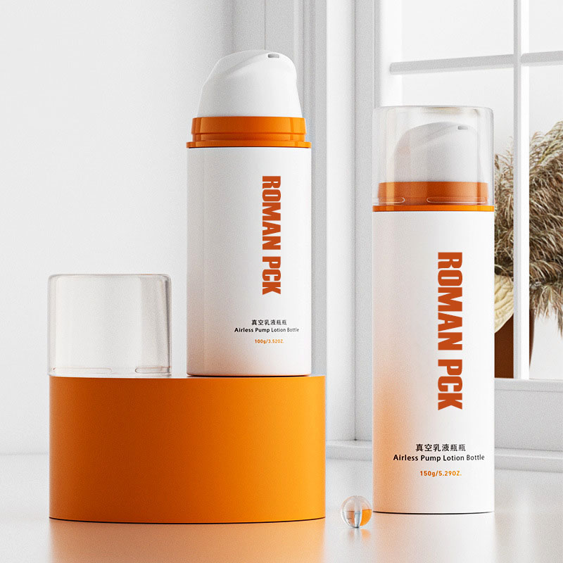 Kozmetik Havasız Şişe Serisi 30ml 50ml 100ml Beyaz Havasız Pompa Şişe Vakum Losyon Özü Yüz Kremi Havasız Şişe