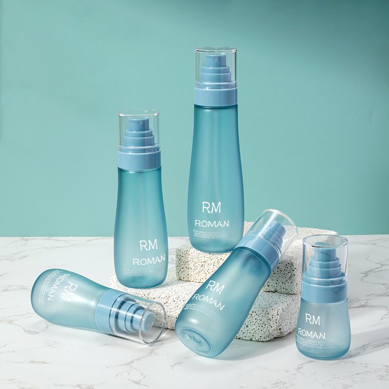 Yuvarlak Omuz Cilt Bakımı Serum Losyonu Plastik Şişe 150ml 120ml 100ml 80ml 50ml Sprey Pompalı Kozmetik Şişe