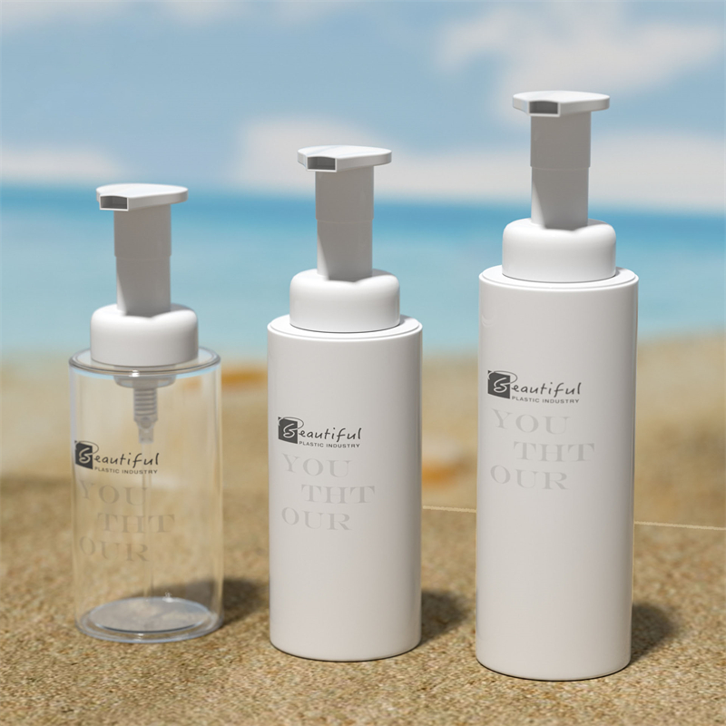 100ml 120ml 150ml 200ml 300ml Beyaz PET Şişe, Köpük Sabunlar ve Saç Bakım Ürünleri Kozmetik Paketi için Beyaz Köpük Pompalı