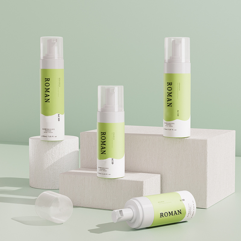 50ml 80ml 100ml 120ml 150ml 200ml Organik Yüz Yıkama Köpüğü Kabarcık Şişe Toptan Özel Etiket Amino Asit Nemlendirici Temizleyici Özelleştirilmiş Paket