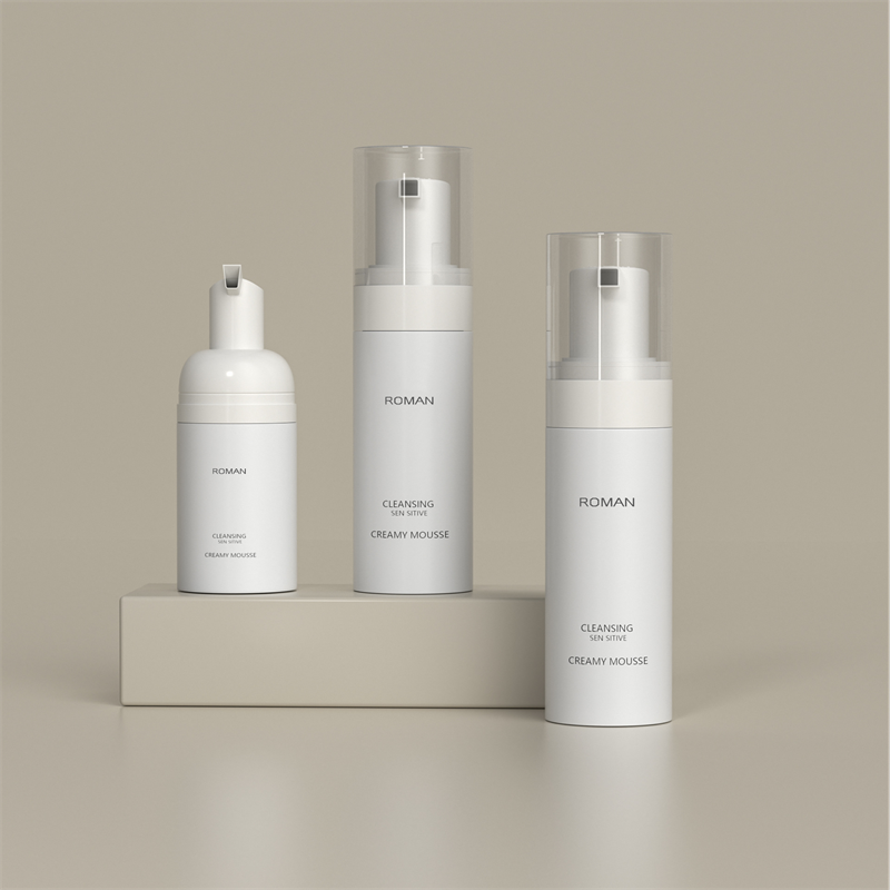 Boş Taşınabilir 50ml 100ml 120ml 150ml 200ml Saf Beyaz Köpük Sabunluk Küçük Plastik Şişe erkek Tıraş Yüz Yıkama ve Yıkama için