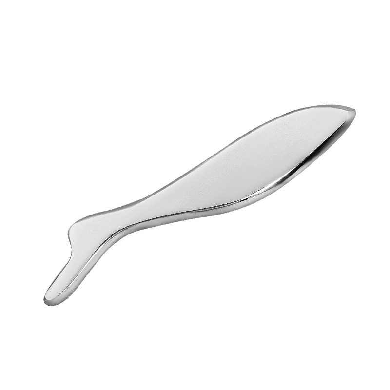 Kişiselleştirilmiş Renkler ve Logolu Balık Şekilli Çinko Alaşımlı Gua Sha Pano Kişiselleştirilmiş Renkler ve Logolu Balık Şekilli Çinko Alaşımlı Gua Sha Pano