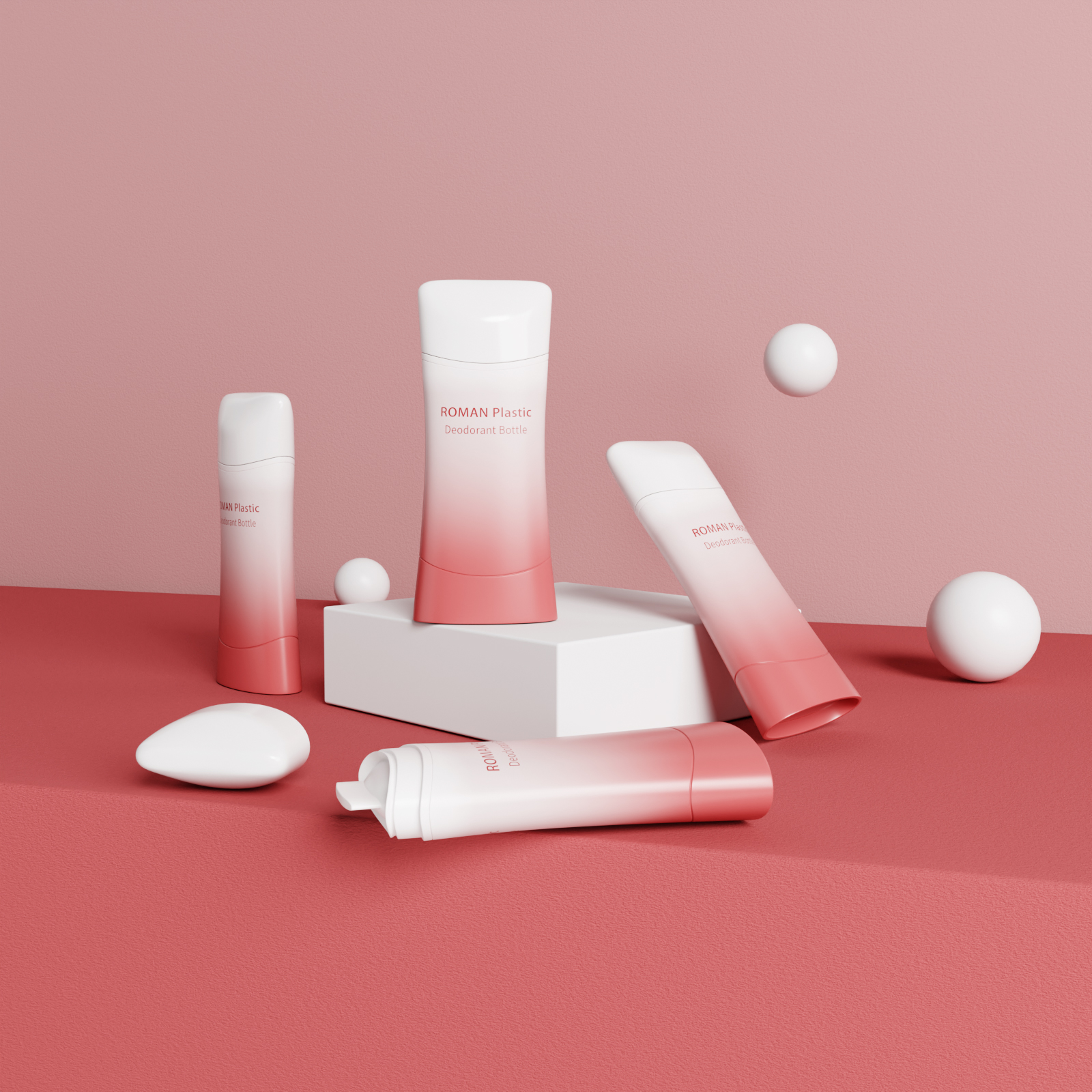 Bel Şeklinde Oem Odm Üst Dolum Ambalajı Renkli Boş Kıvrımlı Plastik Şeffaf Katı Deodorant Kabı Bel Şeklinde Oem Odm Üst Dolum Ambalajı Renkli Boş Kıvrımlı Plastik Şeffaf Katı Deodorant Kabı