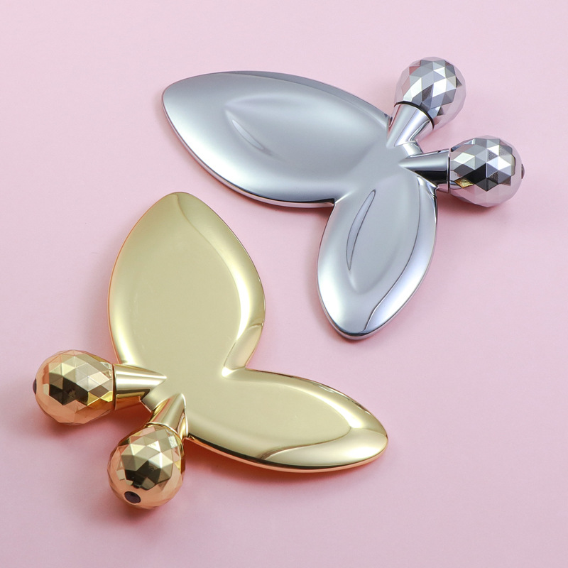 Çinko Alaşımlı Kelebek Şekilli Yüz Masaj Rulosu