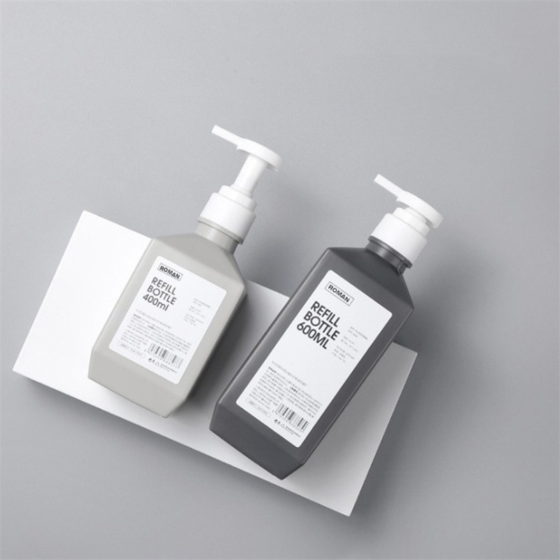 300ml 400ml 600ml PE Plastik Losyon Şişeleri Şampuan Şişeleri Kozmetik Ambalaj için Vücut Yıkama Losyonu Vücut Süt Şişesi