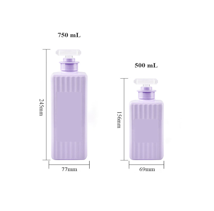 500ml 750ml Kare Plastik Pet Losyon Pompa Şişesi Şerit Şekli Yüzeyli Saç Yağı Şampuanı ve Saç Kremi Kozmetik Konteyner 500ml 750ml Kare Plastik Pet Losyon Pompa Şişesi Şerit Şekli Yüzeyli Saç Yağı Şampuanı ve Saç Kremi Kozmetik Konteyner