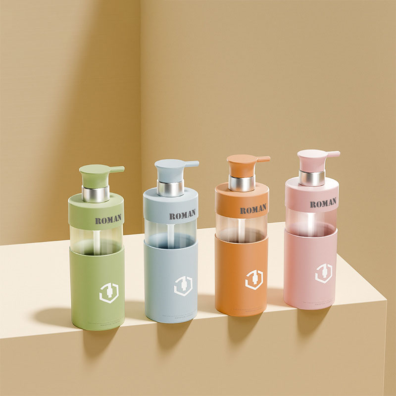 Lüks 100ml 200ml 300ml 450ml 500ml 700ml Vücut Losyonu Şişesi PET Plastik Şampuan ve Saç Kremi Şişeleri Seti Duş Jeli için Kozmetik Ambalaj