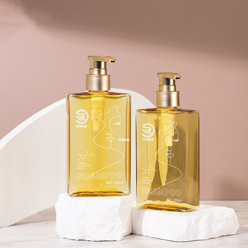 150ml 200ml Düz Kare Duş Jeli Yüz Yıkama Vücut Losyonu Kremi Altın Pompa Şişe Cilt Bakımı Makyaj Temizleyici Yağ Dağıtıcı