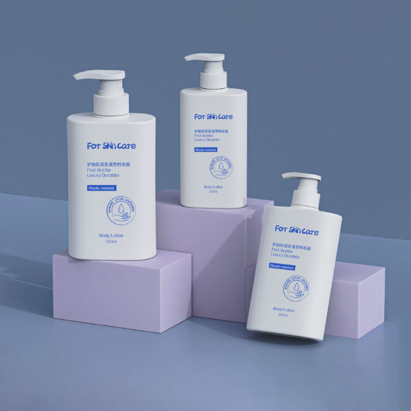 200ml 300ml 500ml Dikdörtgen Plastik PET Şampuan Şişesi Vidalı Kapaklı Yüz Maskeleri için Parfüm Uçucu Yağlar Losyon Sahte Kirpikler